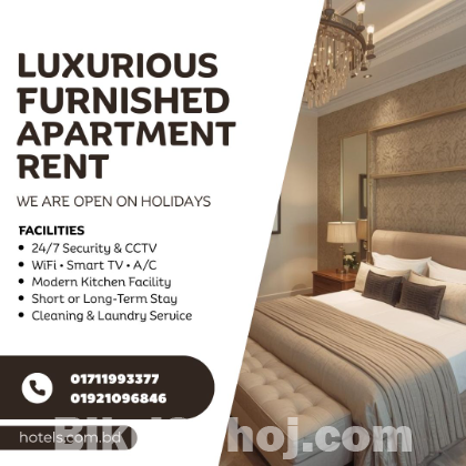 Modern Two-Room Furnished Serviced Apartment for Rent